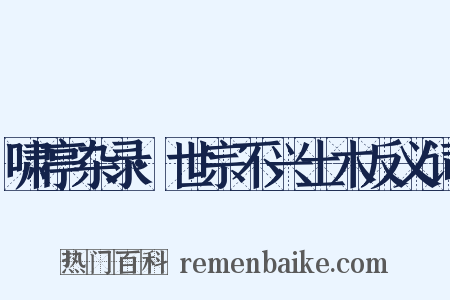 啸亭杂录·世宗不兴土木反义词是什么意思的图片